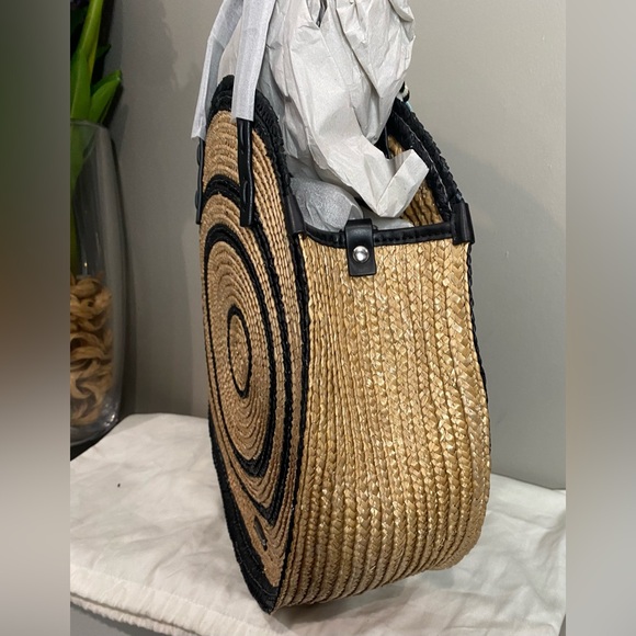 Rebecca Minkoff Woven Straw Circle Tote - Picture 6 of 11
